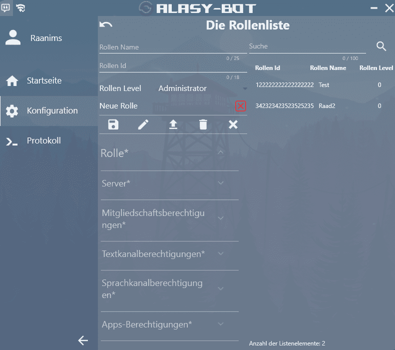 Rollenverwaltung